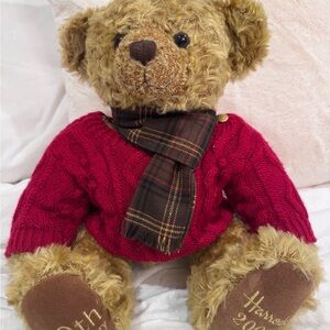 Harrods Brown Teddy Bear with Red Sweater